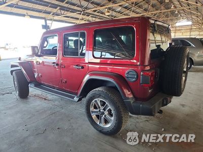 Drugie zdjęcie samochodu z przodu: 2021 JEEP WRANGLER UNLIMITED SAHARA VIN:1C4HJXEM1MW608438 - miniatura