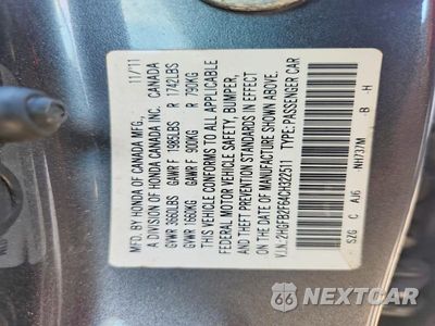 Zdjęcie 12 z 12 samochodu: 2012 HONDA CIVIC HF VIN:2HGFB2F64CH322511 - miniatura