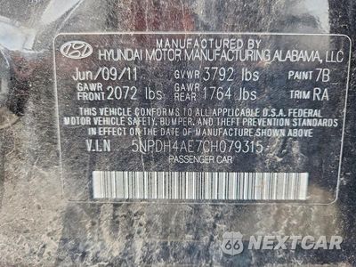 Zdjęcie 12 z 12 samochodu: 2012 HYUNDAI ELANTRA GLS VIN:5NPDH4AE7CH079315 - miniatura