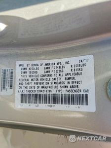 Zdjęcie 12 z 12 samochodu: 2017 HONDA ACCORD LX VIN:1HGCR2F30HA218396 - miniatura
