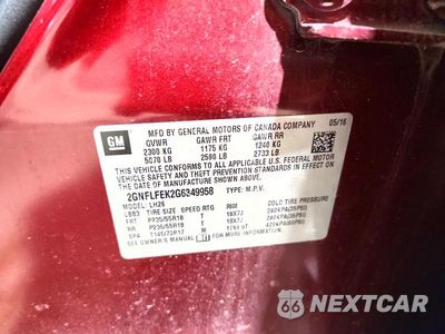 Zdjęcie 14 z 14 samochodu: 2016 CHEVROLET EQUINOX LT VIN:2GNFLFEK2G6349958 - miniatura