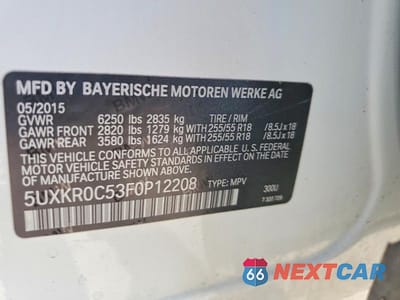 Zdjęcie 14 z 14 samochodu: 2015 BMW X5 XDRIVE35I VIN:5UXKR0C53F0P12208 - miniatura