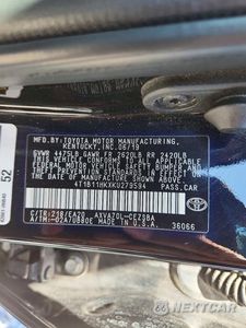 Zdjęcie 13 z 13 samochodu: 2019 TOYOTA CAMRY SE VIN:4T1B11HKXKU279594 - miniatura