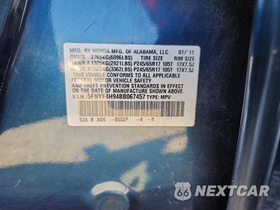 Zdjęcie 12 z 12 samochodu: 2011 HONDA PILOT TOURING VIN:5FNYF4H94BB067457 - miniatura