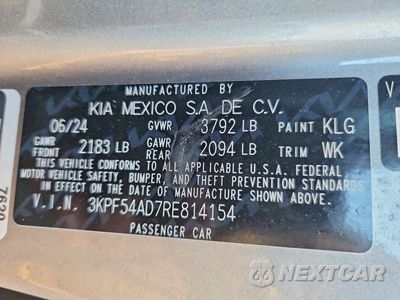 Zdjęcie 13 z 13 samochodu: 2024 KIA FORTE GT LINE VIN:3KPF54AD7RE814154 - miniatura