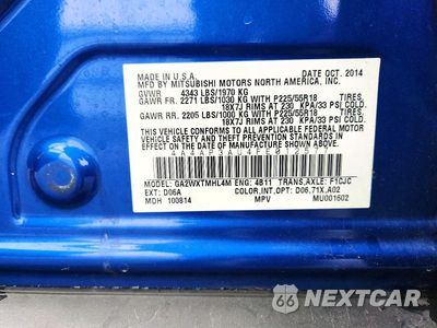 Zdjęcie 14 z 14 samochodu: 2015 MITSUBISHI OUTLANDER SPORT ES VIN:4A4AP3AU4FE012577 - miniatura