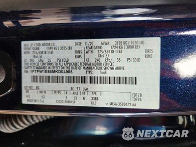 Zdjęcie 12 z 12 samochodu: 2021 FORD F150 SUPERCREW VIN:1FTFW1E86MKD04988 - miniatura
