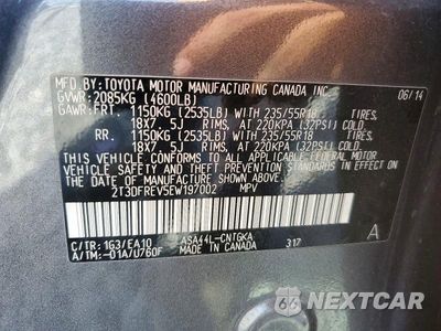Zdjęcie 13 z 13 samochodu: 2014 TOYOTA RAV4 LIMITED VIN:2T3DFREV5EW197002 - miniatura