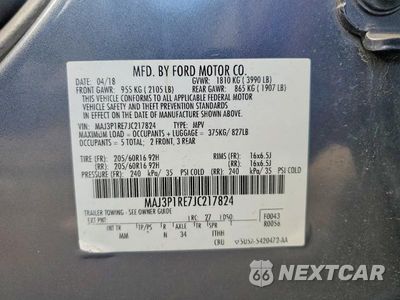 Zdjęcie 13 z 13 samochodu: 2018 FORD ECOSPORT S VIN:MAJ3P1RE7JC217824 - miniatura