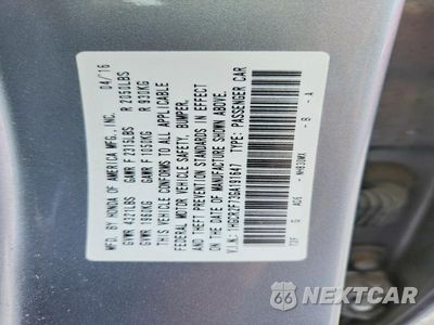 Zdjęcie 12 z 12 samochodu: 2016 HONDA ACCORD EX VIN:1HGCR2F73GA191647 - miniatura