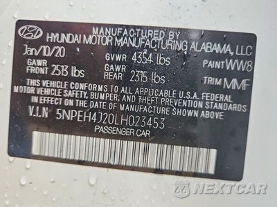 Zdjęcie 12 z 12 samochodu: 2020 HYUNDAI SONATA LIMITED VIN:5NPEH4J20LH023453 - miniatura