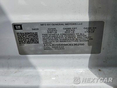 Zdjęcie 12 z 12 samochodu: 2019 CHEVROLET SONIC LT VIN:1G1JD5SB9K4136250 - miniatura