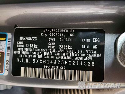 Zdjęcie 12 z 12 samochodu: 2023 KIA K5 LXS VIN:5XXG14J25PG211528 - miniatura