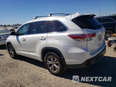 Drugie zdjęcie samochodu z przodu: 2014 TOYOTA HIGHLANDER XLE VIN:5TDJKRFH8ES031369 - miniatura