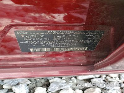 Zdjęcie 12 z 12 samochodu: 2009 HYUNDAI SONATA LIMITED VIN:5NPEU46C79H456340 - miniatura