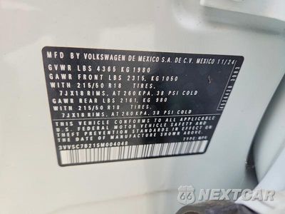 Zdjęcie 14 z 14 samochodu: 2025 VOLKSWAGEN TAOS SE VIN:3VVSC7B21SM004048 - miniatura