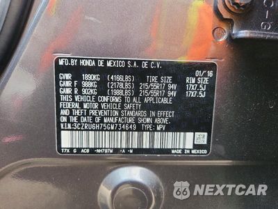 Zdjęcie 13 z 13 samochodu: 2016 HONDA HR-V EXL VIN:3CZRU6H75GM734649 - miniatura