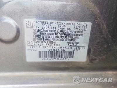 Zdjęcie 12 z 12 samochodu: 2018 NISSAN VERSA NOTE S VIN:3N1CE2CPXJL355946 - miniatura