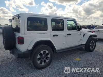 Trzecie zdjęcie samochodu z tyłu: 2021 JEEP WRANGLER UNLIMITED SAHARA VIN:1C4HJXEGXMW594579 - miniatura