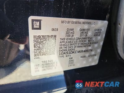 Zdjęcie 13 z 13 samochodu: 2019 GMC YUKON SLT VIN:1GKS1DKCXKR405774 - miniatura