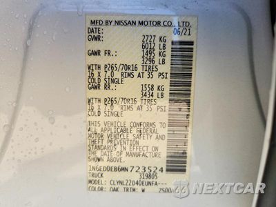 Zdjęcie 13 z 13 samochodu: 2021 NISSAN FRONTIER SV VIN:1N6ED0EB6MN723524 - miniatura