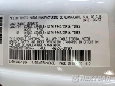 Zdjęcie 12 z 12 samochodu: 2023 TOYOTA TACOMA SR VIN:3TYRX5GN9PT083473 - miniatura