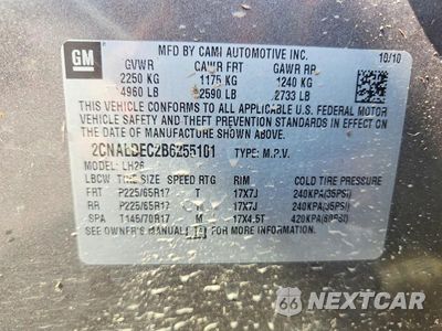 Zdjęcie 13 z 13 samochodu: 2011 CHEVROLET EQUINOX LT VIN:2CNALDEC2B6255101 - miniatura