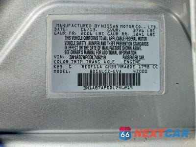 Zdjęcie 12 z 12 samochodu: 2013 NISSAN SENTRA S VIN:3N1AB7AP0DL746219 - miniatura