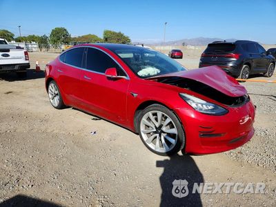 Czwarte zdjęcie samochodu z boku: 2018 TESLA MODEL 3 VIN:5YJ3E1EA5JF155054 - miniatura