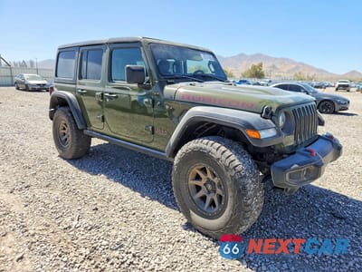 Czwarte zdjęcie samochodu z boku: 2021 JEEP WRANGLER UNLIMITED RUBICON VIN:1C4JJXFM7MW536211 - miniatura