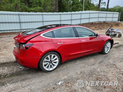 Trzecie zdjęcie samochodu z tyłu: 2018 TESLA MODEL 3 VIN:5YJ3E1EA0JF018023 - miniatura