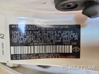 Zdjęcie 13 z 13 samochodu: 2012 TOYOTA AVALON BASE VIN:4T1BK3DB9CU448228 - miniatura