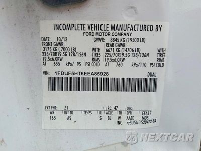 Zdjęcie 12 z 12 samochodu: 2014 FORD F550 SUPER DUTY VIN:1FDUF5HT6EEA85928 - miniatura