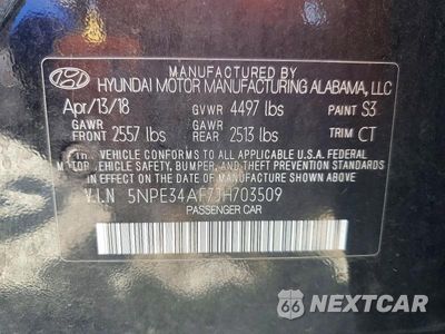 Zdjęcie 12 z 12 samochodu: 2018 HYUNDAI SONATA LIMITED VIN:5NPE34AF7JH703509 - miniatura