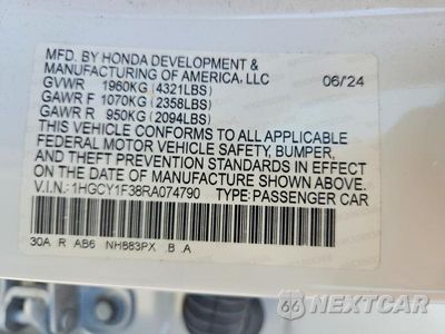 Zdjęcie 12 z 12 samochodu: 2024 HONDA ACCORD EX VIN:1HGCY1F38RA074790 - miniatura