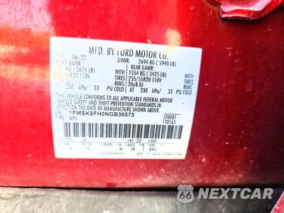 Zdjęcie 14 z 14 samochodu: 2022 FORD EXPLORER LIMITED VIN:1FMSK8FH0NGB36573 - miniatura