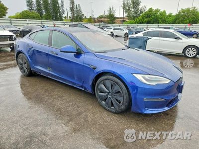 Czwarte zdjęcie samochodu z boku: 2021 TESLA MODEL S VIN:5YJSA1E61MF441488 - miniatura