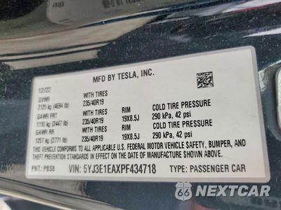 Zdjęcie 12 z 12 samochodu: 2023 TESLA MODEL 3 VIN:5YJ3E1EAXPF434718 - miniatura