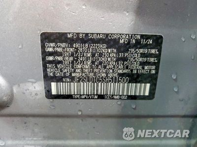 Zdjęcie 12 z 12 samochodu: 2025 SUBARU FORESTER TOURING VIN:JF2SLDTC5SH511500 - miniatura