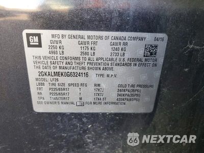 Zdjęcie 13 z 13 samochodu: 2016 GMC TERRAIN SLE VIN:2GKALMEK0G6324116 - miniatura