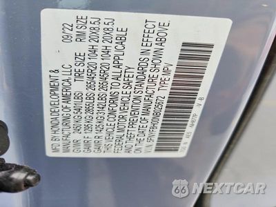 Zdjęcie 14 z 14 samochodu: 2022 HONDA PASSPORT ELITE VIN:5FNYF8H00NB025672 - miniatura