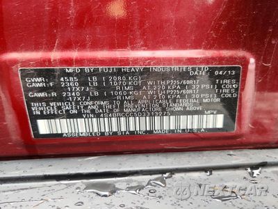 Zdjęcie 13 z 13 samochodu: 2013 SUBARU OUTBACK 2.5I PREMIUM VIN:4S4BRCCC5D3313275 - miniatura