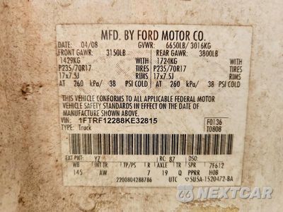 Zdjęcie 13 z 13 samochodu: 2008 FORD F150 VIN:1FTRF12288KE32815 - miniatura