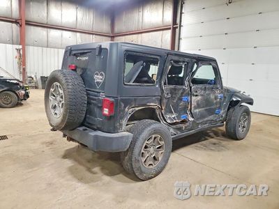 Trzecie zdjęcie samochodu z tyłu: 2014 JEEP WRANGLER UNLIMITED RUBICON VIN:1C4BJWFGXEL320090 - miniatura