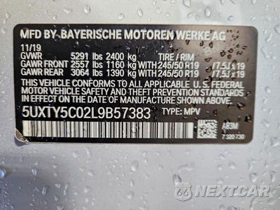 Zdjęcie 13 z 13 samochodu: 2020 BMW X3 XDRIVE30I VIN:5UXTY5C02L9B57383 - miniatura