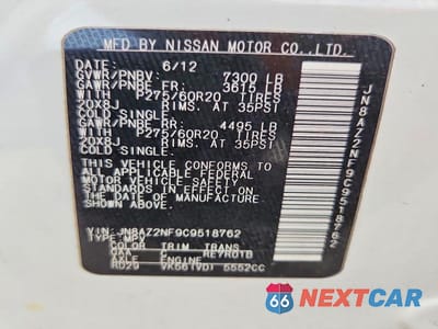 Zdjęcie 13 z 13 samochodu: 2012 INFINITI QX56 BASE VIN:JN8AZ2NF9C9518762 - miniatura