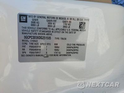 Zdjęcie 12 z 12 samochodu: 2013 CHEVROLET SILVERADO C1500 LT VIN:3GCPCSE06DG251505 - miniatura