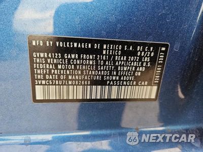 Zdjęcie 12 z 12 samochodu: 2020 VOLKSWAGEN JETTA S VIN:3VWC57BU7LM082668 - miniatura
