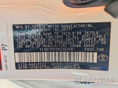 Zdjęcie 12 z 12 samochodu: 2017 TOYOTA CAMRY SE VIN:4T1BF1FK1HU785148 - miniatura