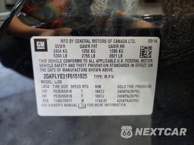 Zdjęcie 13 z 13 samochodu: 2015 GMC TERRAIN SLT VIN:2GKFLYE31F6151825 - miniatura